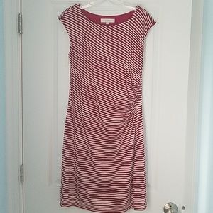 Ann Taylor LOFT dress, red and white, size M